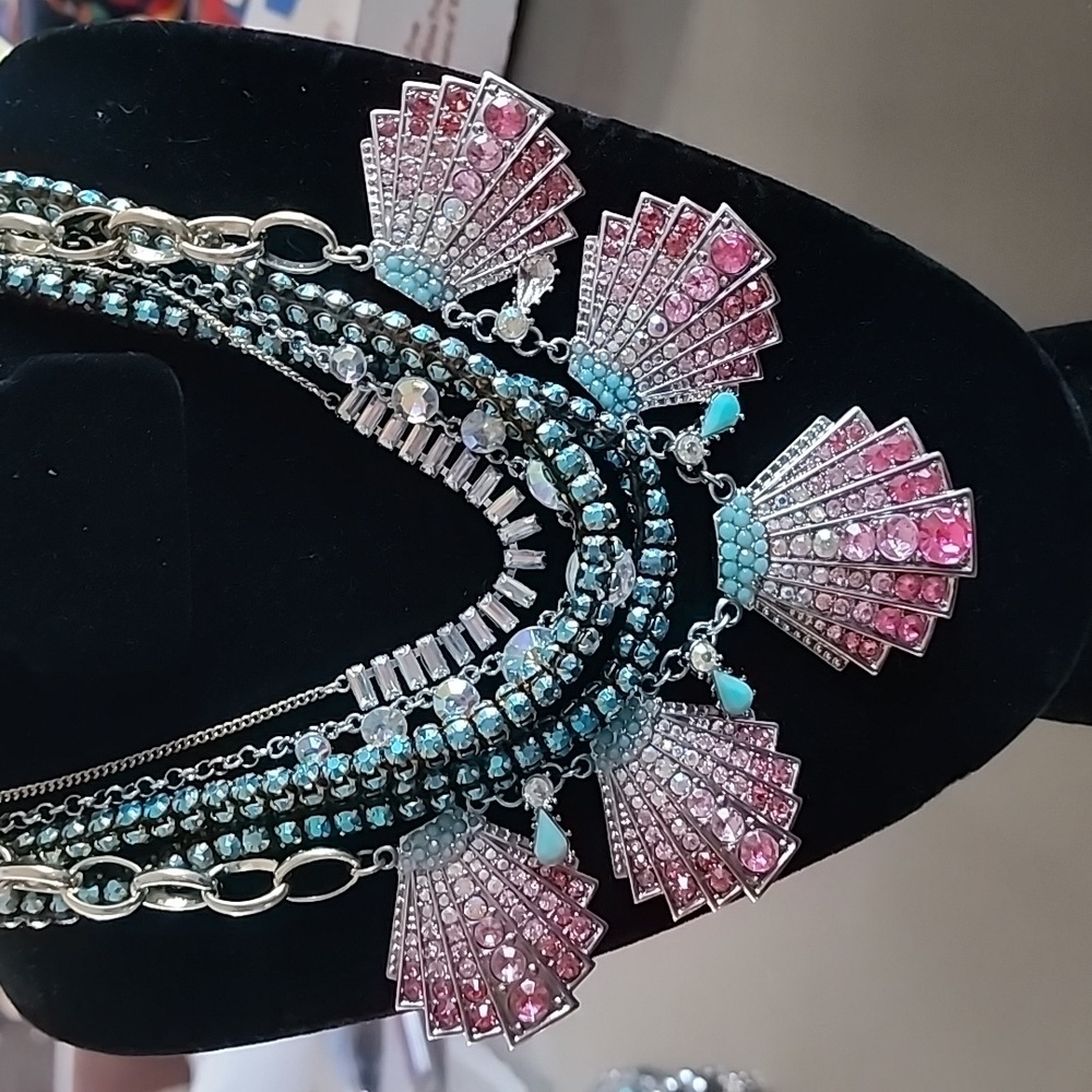 Betsy Johnson Ocean Drive Crystal Shell Necklace